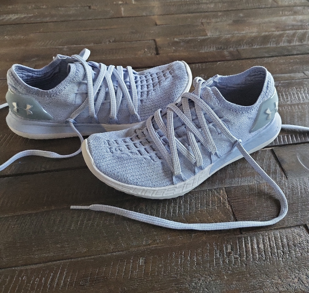 Under Armour Sky Blue Knit Running Shoes